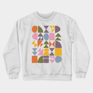 Cute Colorful Geometric Shapes Drawing Crewneck Sweatshirt